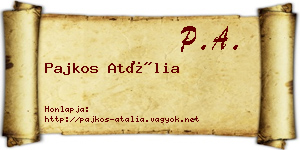 Pajkos Atália névjegykártya